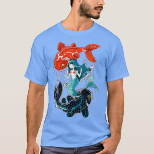 Little Mermaid en Koi Fish T-shirt