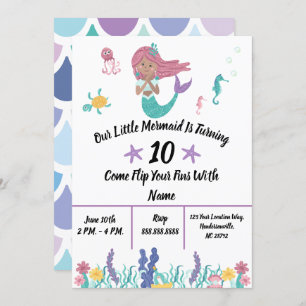Little Mermaid Invitation Kaart