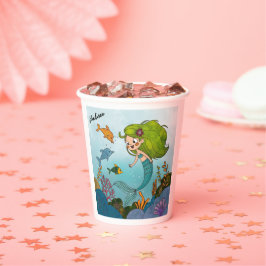 Little mermaid papieren bekers