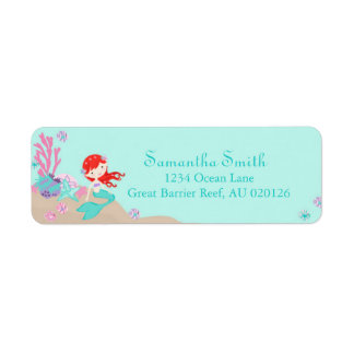 Little Mermaid retourlabel Auburn Etiket