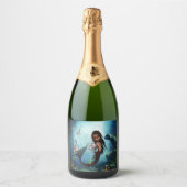 Little mermaid sparkling wijnetiket (Voorkant)
