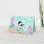 Little Mermaid TY Card 2 Brunette Bedankkaart (Achterkant)