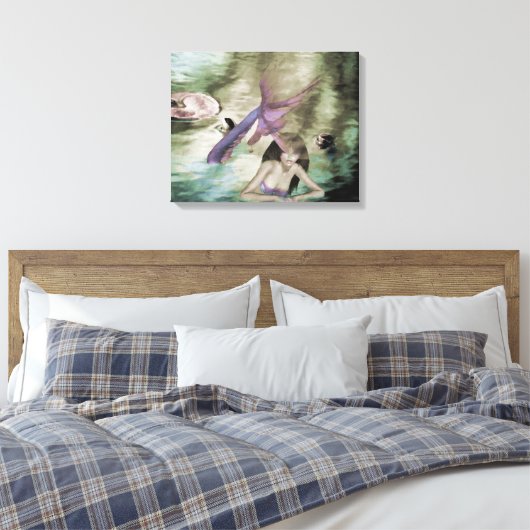 Little Mermaid Wrapped Canvas (Insitu (Slaapkamer))