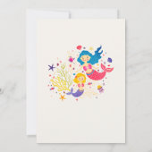 Little Mermaid Zee Breeze Baby shower Kaart (Achterkant)