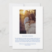 Little Miracle Blue Photo Pregancy Faire-part (Dos)