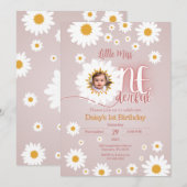 Little Miss 1er Anniversaire Photo Invitation (Devant / Derrière)