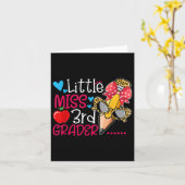 Little Miss 3rd Grader Girls Leopard Pencil Terug Kaart (Gele Bloem)