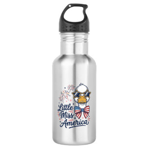 Little Miss America Patriottische Eend Vintage T-s Waterfles