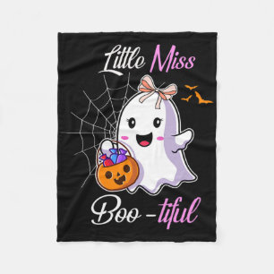Little Miss Boo-tiful Funny Schattige Halloween Ko Fleece Deken