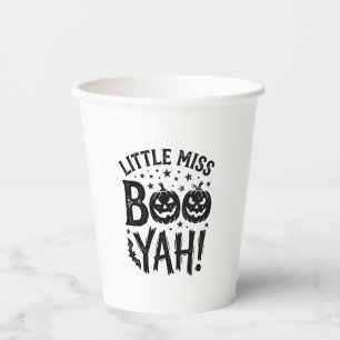 Little Miss Boo Yah Vintage Halloween T-shirt Ontw Papieren Bekers