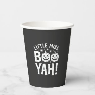 Little Miss Booyah Halloween Pompoen Ontwerp_1 Papieren Bekers