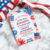 Little Miss Firecracker 4th van 1 juli Verjaardag Kaart