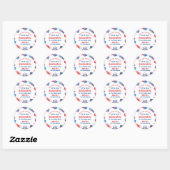 Little Miss Firecracker 4th van 1 juli Verjaardag Ronde Sticker (Vel)