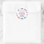 Little Miss Firecracker 4th van 1 juli Verjaardag Ronde Sticker (Tas)