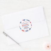 Little Miss Firecracker 4th van 1 juli Verjaardag Ronde Sticker (Envelop)