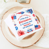 Little Miss Firecracker 4th van 1 juli Verjaardag Servet