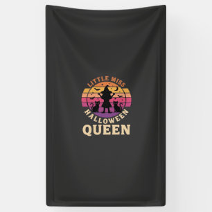 Little Miss Halloween Koningin Heks Kat Ontwerp_1 Spandoek