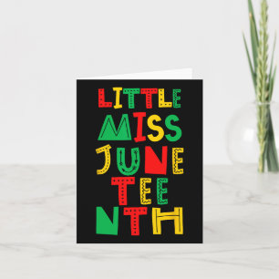 Little Miss Juneteenth Black Girl Magic Peuter Ba Kaart