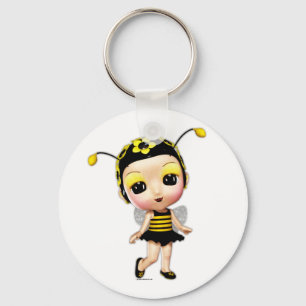Little Miss Lady Bumblebee Keyring Sleutelhanger