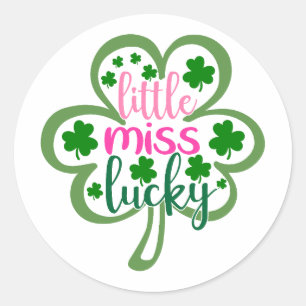 Little Miss Lucky Charm 🍀✨ Ronde Sticker