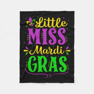 Little Miss Mardi Gras Jester Outfit Meisjes Kinde Fleece Deken
