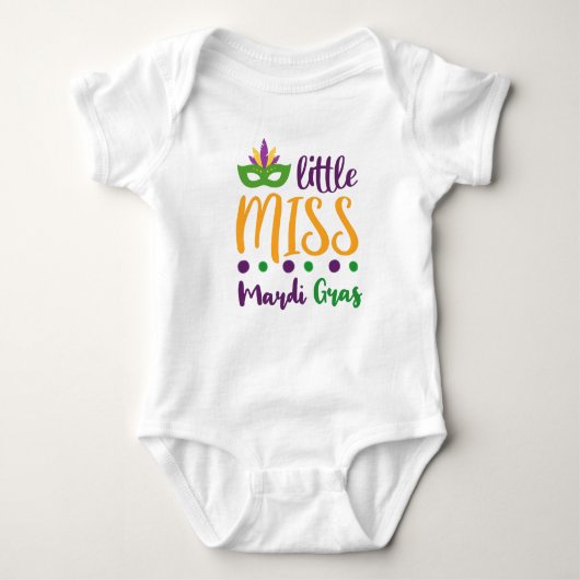 Little Miss Mardi Gras // Leuk Schattige Romper (Voorkant)