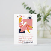 Little Miss Muffet Briefkaart (Staand voorkant)