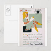 Little Miss Muffet Briefkaart (Voorkant / Achterkant)