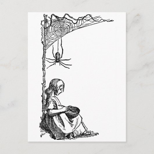 Little Miss Muffet Briefkaart (Voorkant)