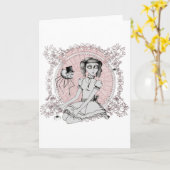 Little Miss Muffet Kaart (Gele Bloem)