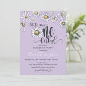 Little Miss ONE Daisy Anniversaire Invitation Pu (Debout devant)