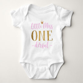 Little Miss One Derful 1st Birthday Baby Bodysuit