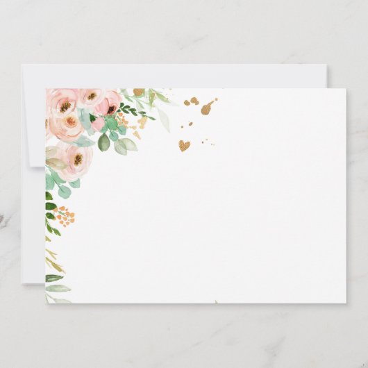 Little Miss Onederful 1e Verjaardag Nodig Floral u Kaart (Achterkant)