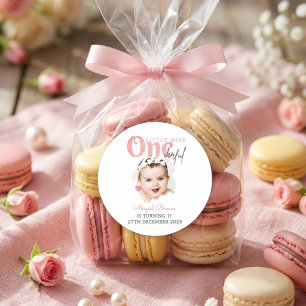 Little Miss Onederful 1e verjaardag Ronde Sticker