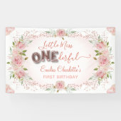 Little Miss Onederful 1er Anniversaire Bannière (Horizontal)