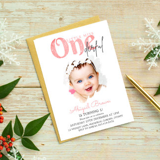 Little miss Onederful 1er anniversaire invitation