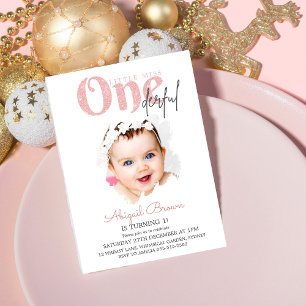Little miss Onederful 1er anniversaire invitation