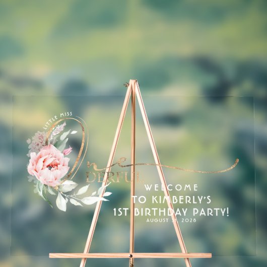 Little Miss Onederful Floral 1er anniversaire Bien (Neutre)