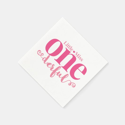 Little Miss Onederful Party Napkins Servetten (Hoek)