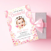 Little miss Onederful Pink 1ère invitation anniver