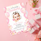 Little miss Onederful Pink 1ère invitation anniver