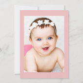 Little miss Onederful Pink 1ère invitation anniver (Dos)