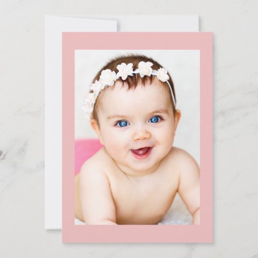 Little miss Onederful Pink 1ère invitation anniver (Dos)