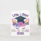 Little Miss Pre-k Afstudeerder Prek Afstuderen 2 Kaart (Voorkant)