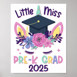 Little Miss Pre-k Afstudeerder Prek Afstuderen 2 Poster