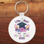Little Miss Pre-k Afstudeerder Prek Afstuderen 2 Sleutelhanger (Voorkant)