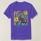 Little Miss Sassy Pants Cowhide Sunflower Leopard T-shirt (Design voorkant)