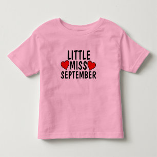 LITTLE MISS SEPTEMBER verjaardag Meisje T-shirts