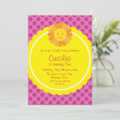 Little Miss Sunshine Sun Invitation Polka Dot Kaart (Staand voorkant)