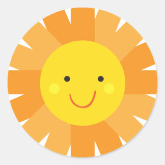 Little Miss Sunshine Sun Invitation Polka Dot Ronde Sticker